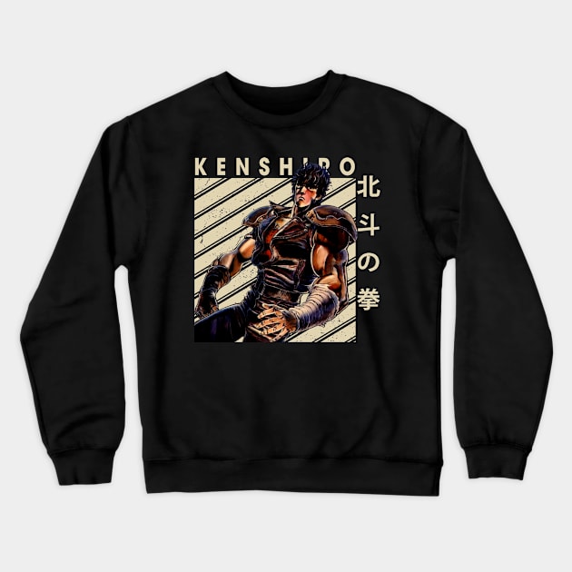 Kenshiro's Wrath Fist Of The North Star's Iconic Battles Crewneck Sweatshirt by goddessesRED